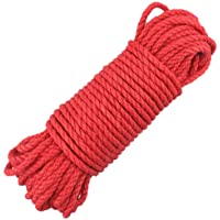 jijAcraft Cuerda de Yute Rojo de 5 mm- Cuerda de jardín de 20 m para Manualidades- Paquete de Regalo de Cordel para…